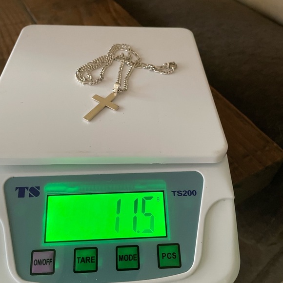 Sterling Silver 925 chain necklace with a cross - Picture 3 of 9